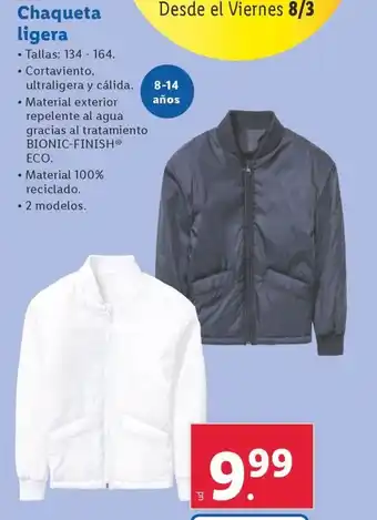 Lidl Chaqueta ligera oferta
