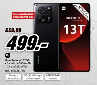 MediaMarkt Smartphone 13T 5G • Batería de 5000 mAh; Carga rápida 67W oferta