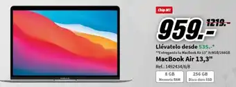 MediaMarkt MacBook Air 13,3" 8 GB Memoria RAM oferta