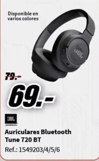 MediaMarkt Auriculares Bluetooth Tune 720 BT oferta