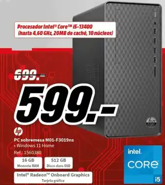 MediaMarkt PC sobremesa M01-F3019ns • Windows 11 Home oferta