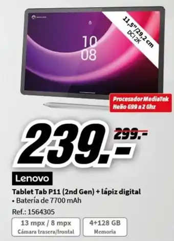 Tablet Tab P11 (2nd Gen) + lápiz digital