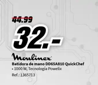 MediaMarkt Batidora de mano DD65A810 QuickChef . 1000 W, Tecnología Powelix oferta