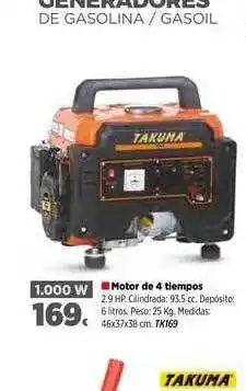 Mi Bricolaje Takuma Generadores De Gasolina ̸ Gasoil 1,000W oferta