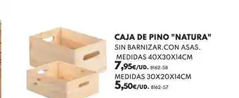 BricoCentro "Natura"Caja De Pino 40x30x14cm oferta