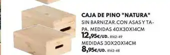 BricoCentro "Natura" Caja De Pino 40x30x14cm oferta