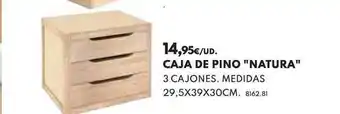 BricoCentro "Natura" Caja De Pino 29,5x39x30cm oferta