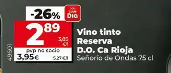Dia Vino tinto señorio de ondas oferta