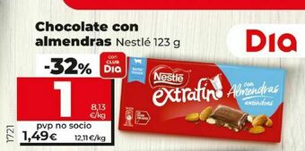 Dia Chocolate con almendras nestlé oferta