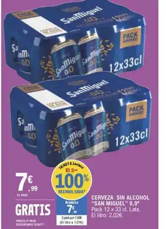 E.Leclerc CERVEZA SIN ALCOHOL SAN MIGUEL oferta