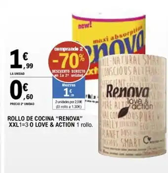 E.Leclerc ROLLO DE COCINA "RENOVA" oferta