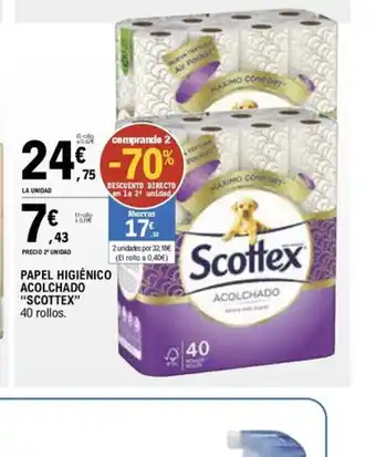 E.Leclerc PAPEL HIGIÉNICO ACOLCHADO SCOTTEX oferta