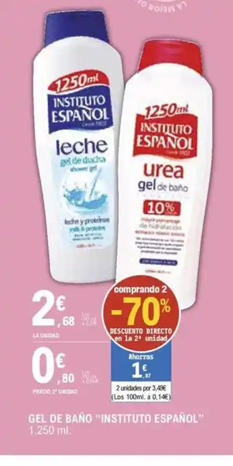 E.Leclerc GEL DE BAÑO "INSTITUTO ESPAÑOL oferta