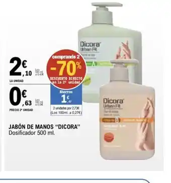 E.Leclerc JABÓN DE MANOS DICORA oferta