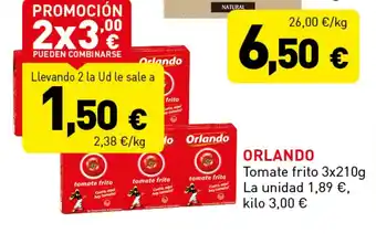 Hiperber ORLANDO Tomate frito 3x210g oferta