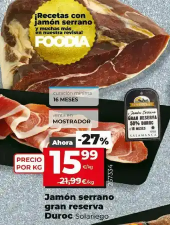 Dia Jamón reserva oferta