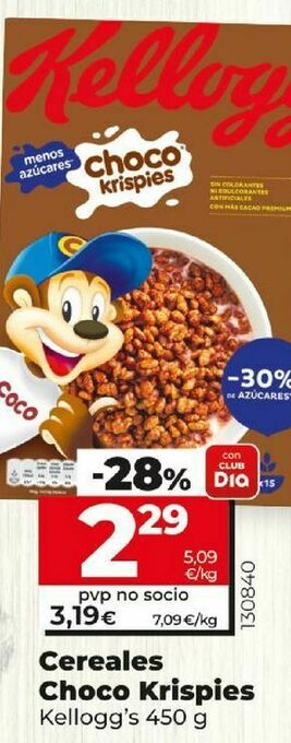 Dia Cereales choco krispies kellogg's oferta