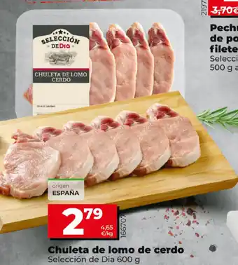 Dia Chuleta de lomo de cerdo Seleción de Dia 600g oferta