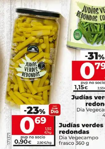 Dia Judías verdes redondas 360g oferta