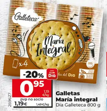 Dia Galletas Mariá integral 800g oferta