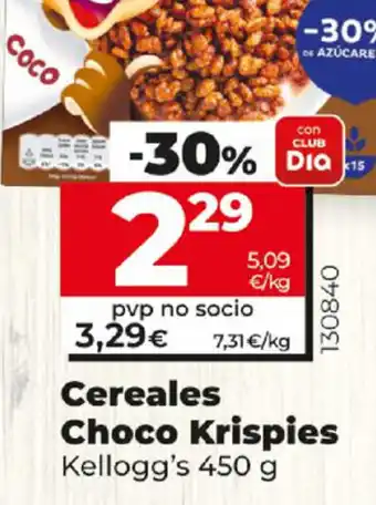 Dia Kellogg's Krispies Cereales 450g oferta