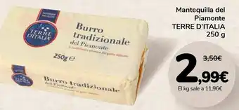 Carrefour Mantequilla del piamonte terre d'italia oferta