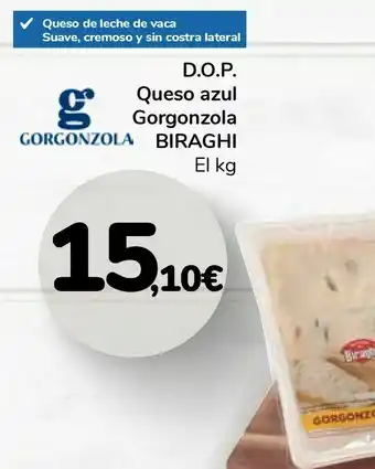 Carrefour D.o.p. queso azul gorgonzola biraghi oferta