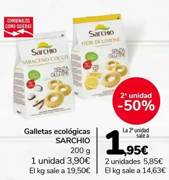 Carrefour Galletas ecológicas sarchio oferta