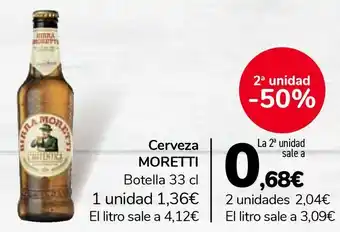 Carrefour Cerveza moretti oferta