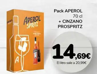 Carrefour Pack aperol + cinzano prospritz oferta