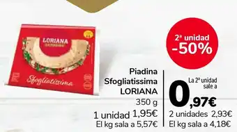 Carrefour Piadina sfogliatissima loriana oferta