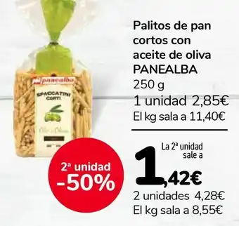 Carrefour Palitos de pan cortos con aceite de oliva panealba oferta