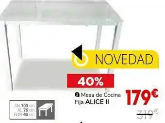 Conforama Mesa de cocina fija alice ll oferta