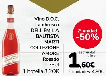 Carrefour Vino d.o.c. lambrusco dell emilia bautista marti collezione amore rosado oferta