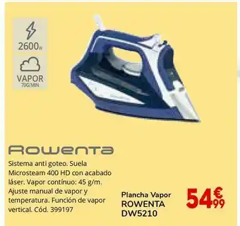Conforama Plancha de vapor rowenta oferta