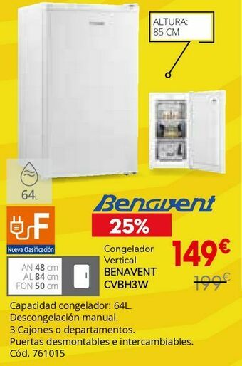 Conforama Congelador vertical benavent oferta