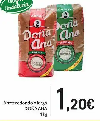 Arroz redondo o largo doña ana 1kg