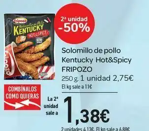Solomillo de pollo kentucky hot&spicy fripozo 250 g