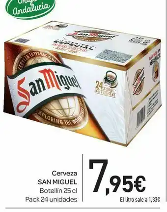 Covap Cerveza san miguel, botellín 25 cl, pack 24 uds oferta