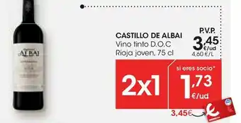Eroski Castillo de albai vino tinto d.o.c rioja joven oferta