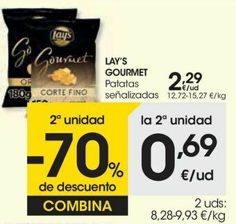 Eroski Lay's gourmet patatas señalizadas oferta