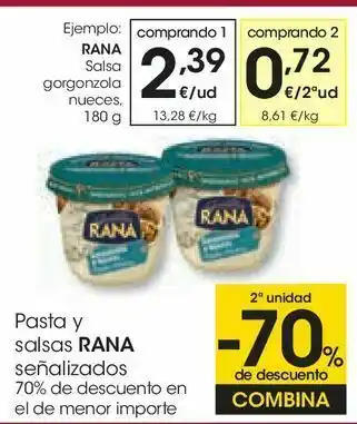 Eroski Rana salsa gorgonzola nueces oferta