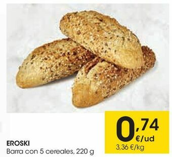 Eroski Eroski barra con 5 cereales oferta