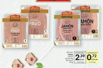 Eroski Argal jamón cocido rig bonnatur oferta