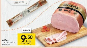 Eroski Argal jamón cocido bonnatur oferta