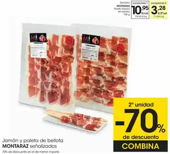 Eroski Montaraz paleta ibérica de bellota oferta