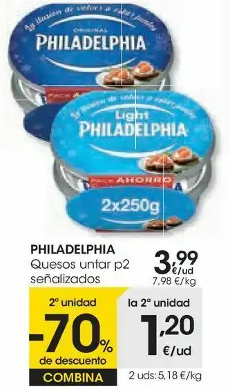 Eroski Philadelphia quesos untar oferta