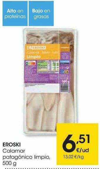 Eroski Eroski calamar patagónico limpio oferta