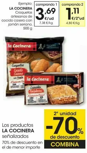 Eroski La cocinera croquetas artesanas de cocido casero con jamón serrano oferta