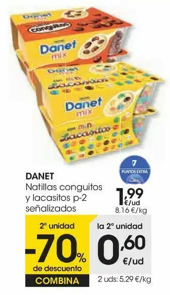 Eroski Danet natillas conguitos y lacasitos oferta
